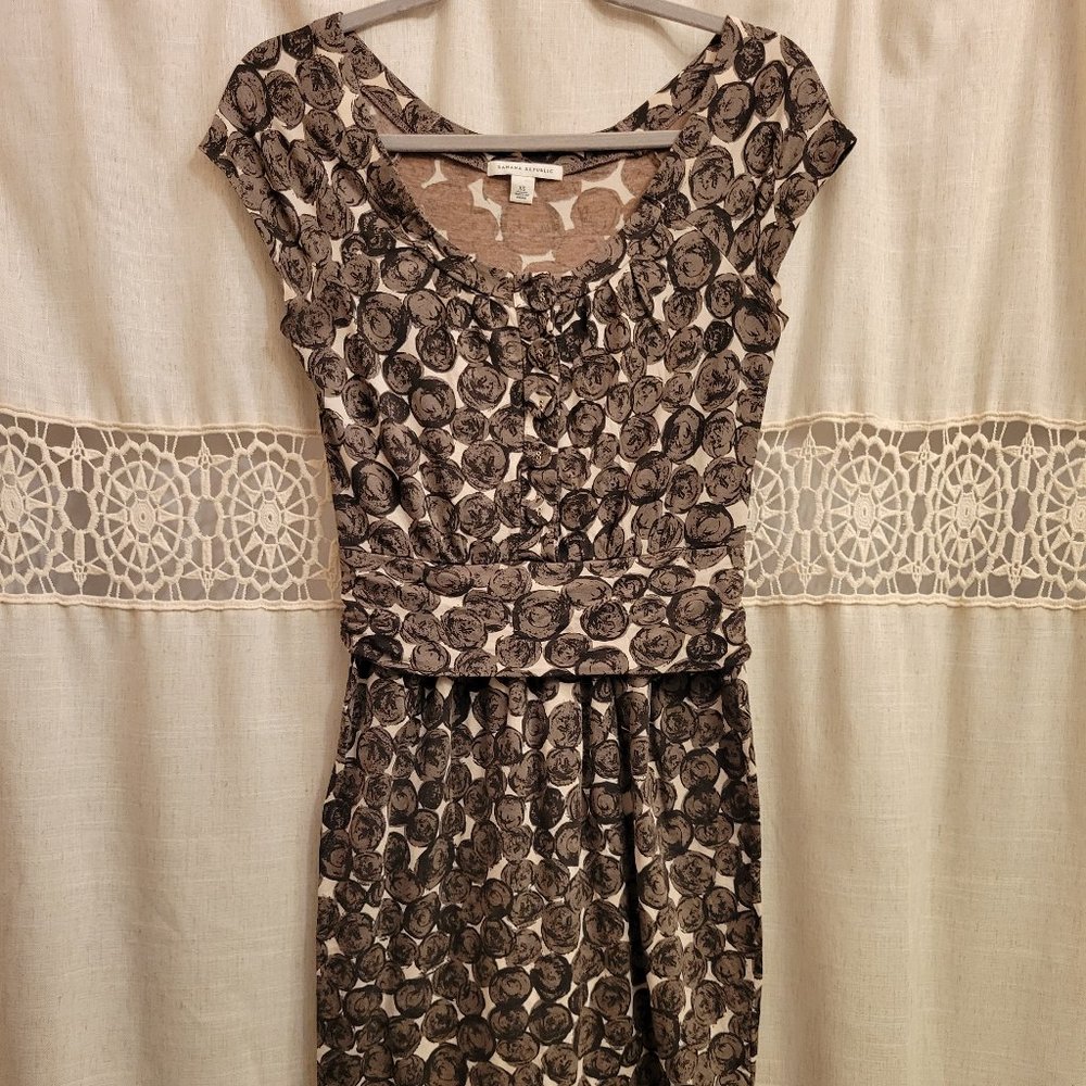 BR silk blend midi dress